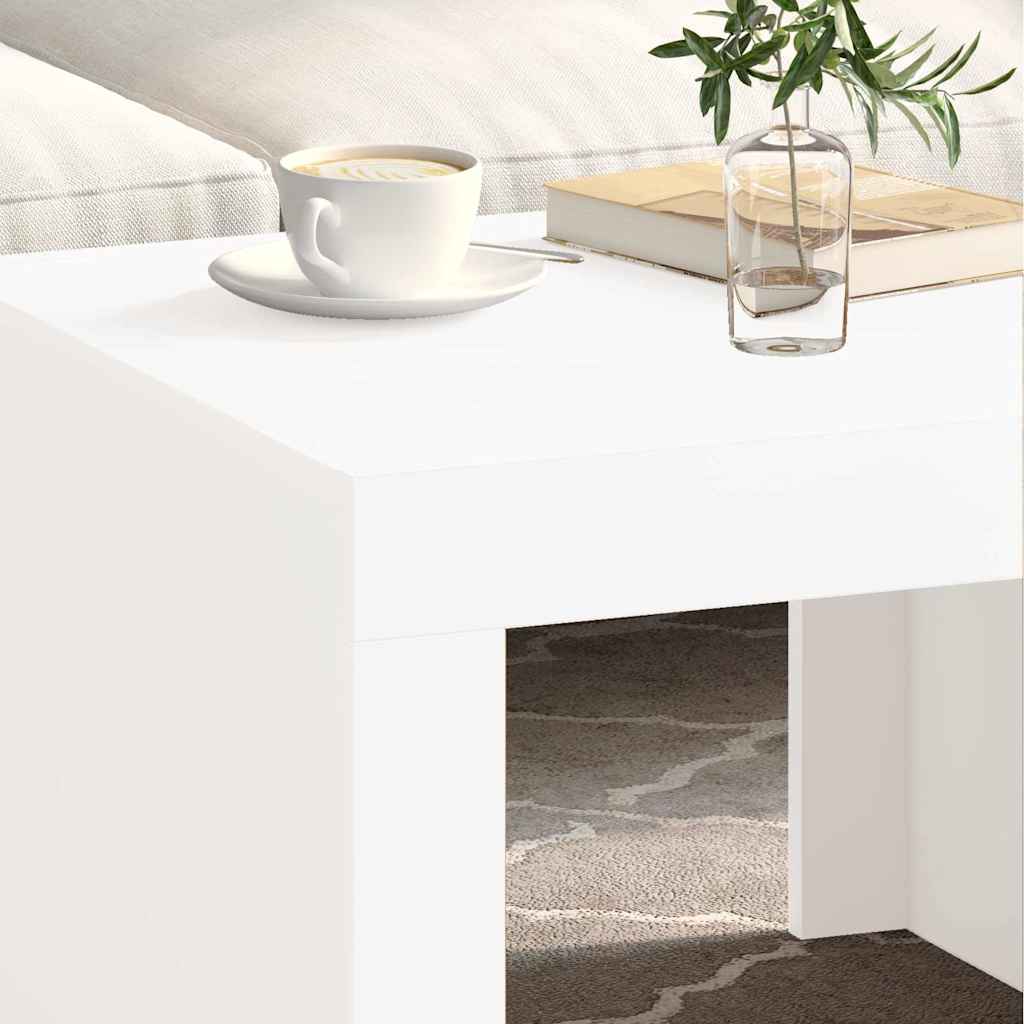 Coffee Table White 50x50x35 cm Engineered Wood