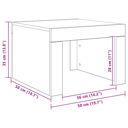 Coffee Table Concrete Grey 50x50x35 cm Engineered Wood