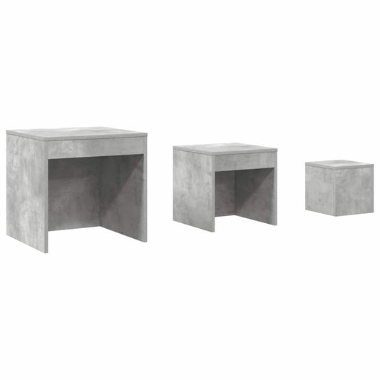 Nesting Table | Set of 3 | Concrete grey | Engineered wood