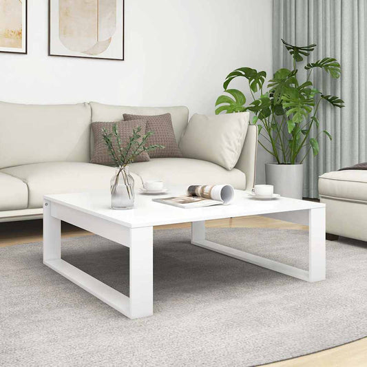 808630 vidaXL Coffee Table White 100x100x35 cm Engineered Wood