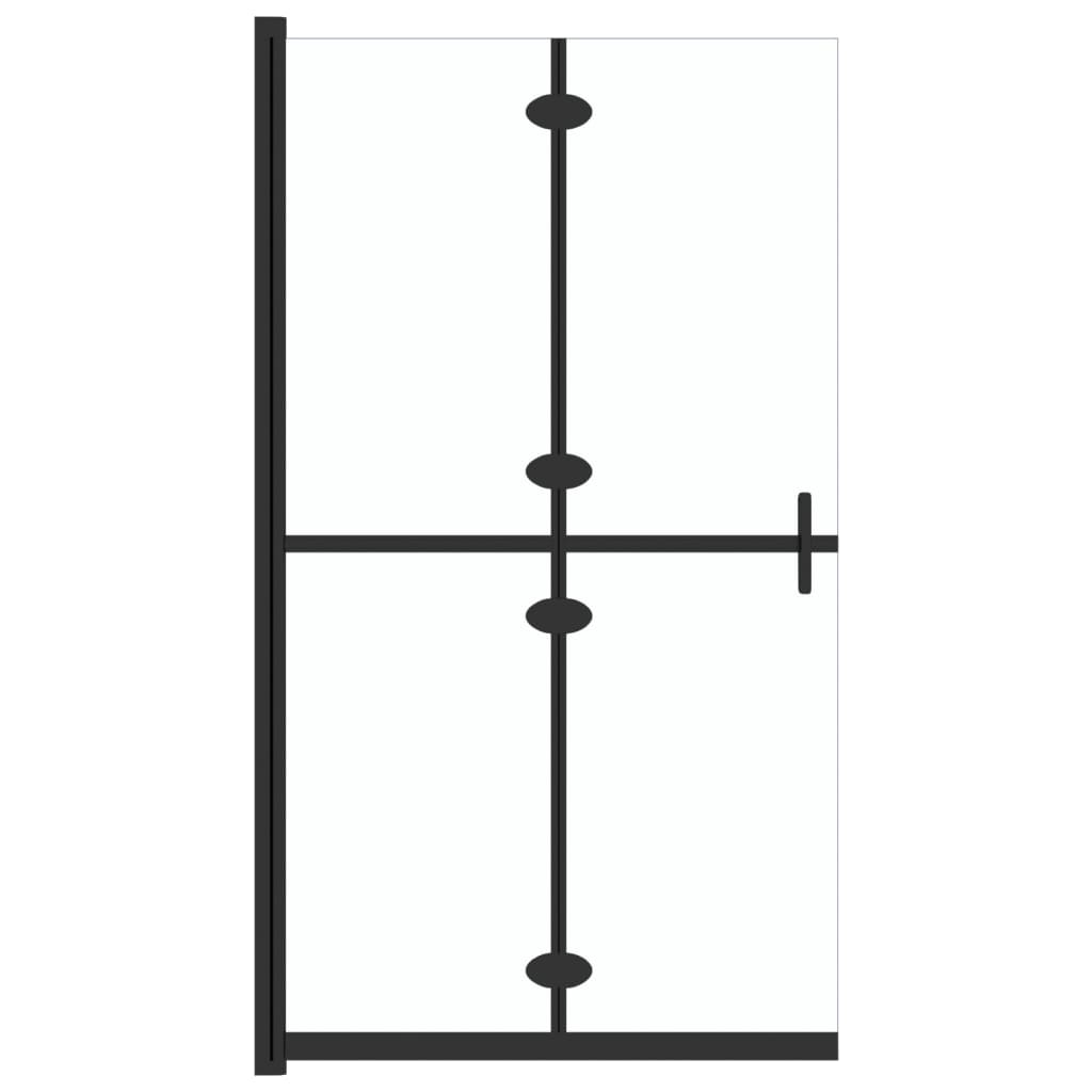 Foldable Walk-in Shower Wall Transparent ESG Glass 27.6"x74.8"