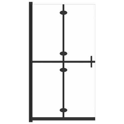Foldable Walk-in Shower Wall Transparent ESG Glass 27.6"x74.8"