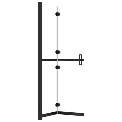 Foldable Walk-in Shower Wall Transparent ESG Glass 27.6"x74.8"