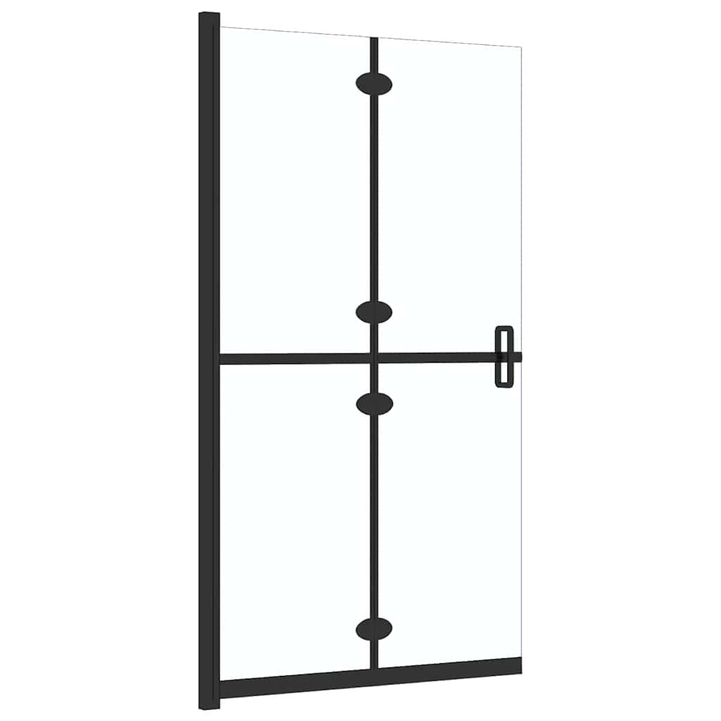 Foldable Walk-in Shower Wall Transparent ESG Glass 39.4"x74.8"