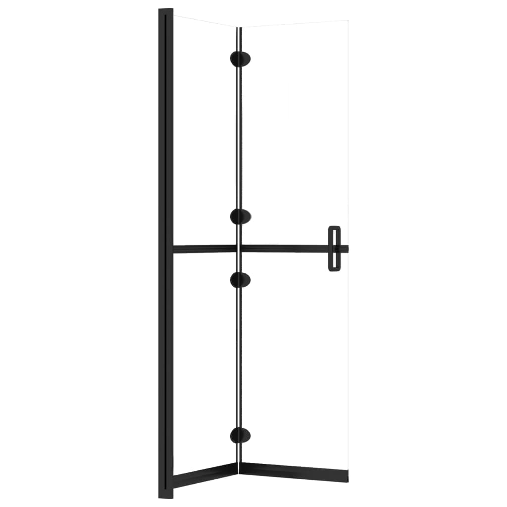 Foldable Walk-in Shower Wall Transparent ESG Glass 43.3"x74.8"