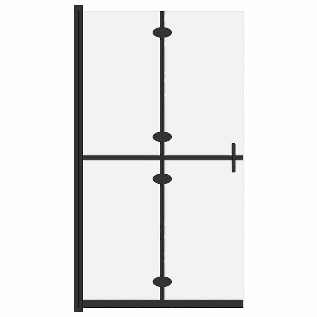 Foldable Walk-in Shower Wall Frosted ESG Glass 70x190 cm