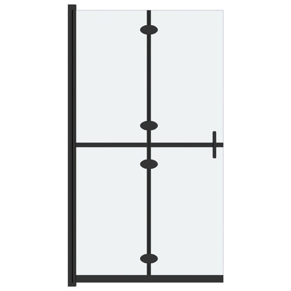 Foldable Walk-in Shower Wall Frosted ESG Glass 110x190 cm