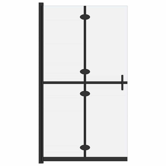 Foldable Walk-in Shower Wall Frosted ESG Glass 110x190 cm