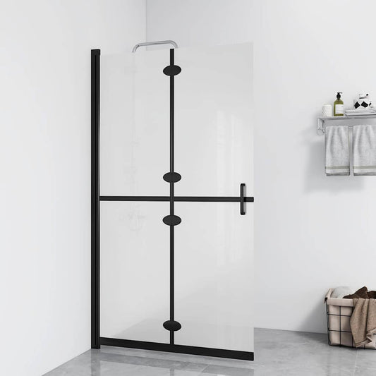 Foldable Walk-in Shower Wall Frosted ESG Glass 120x190 cm