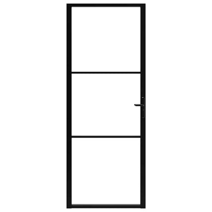 Interior doors Black and Transparent 29.92 x 79.33 in Aluminium