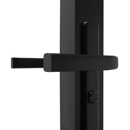 Interior Door ESG Glass and Aluminum 36.6"x79.3" Black