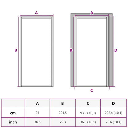 Interior Door ESG Glass and Aluminum 36.6"x79.3" Black