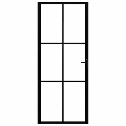 Interior doors Black and Transparent 32.68 x 79.33 in Aluminium