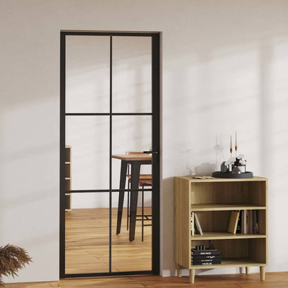 Interior doors Black and Transparent 32.68 x 79.33 in Aluminium