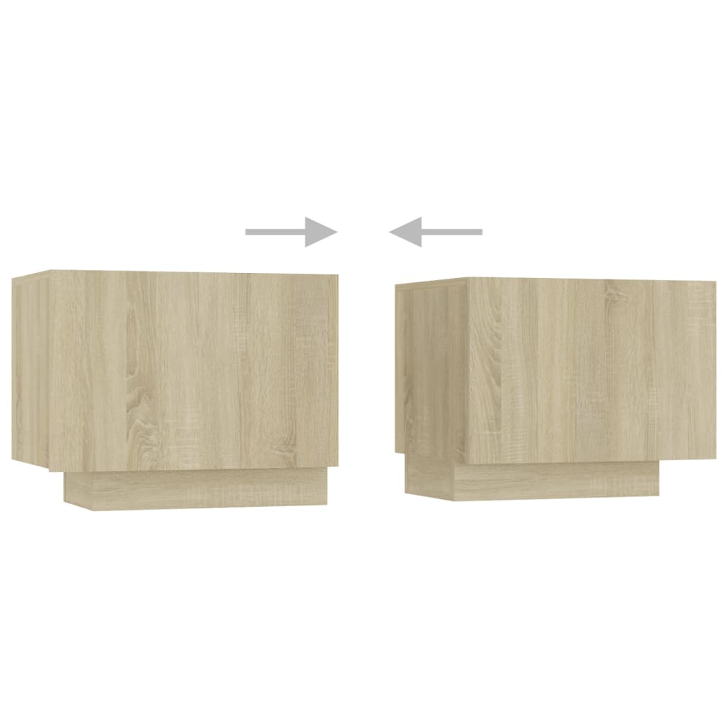 Bedside Cabinet Sonoma Oak 39.4"x13.8"x15.7" Engineered Wood