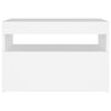 Bedside Cabinet & LED Lights 2 pcs White 60x35x40 cm Engineered Wood