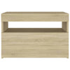 Bedside Cabinet & LED Lights Sonoma Oak 60x35x40 cm Engineered Wood