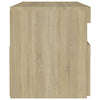 Bedside Cabinet & LED Lights Sonoma Oak 60x35x40 cm Engineered Wood