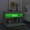 Bedside Cabinet & LED Lights Concrete Grey 60x35x40 cm