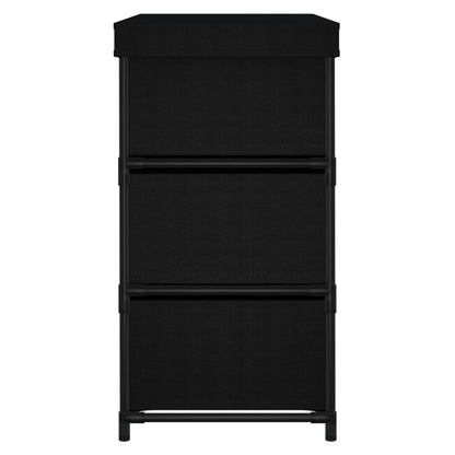 Storage Cabinet with 6 Drawers 55x29x55 cm Black Steel