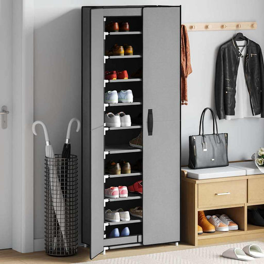 Shoe Rack | Grey | Non-woven fabric (100% polyester), steel | Medium
