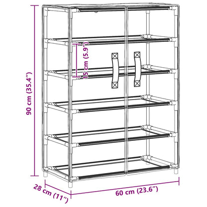 Shoe Cabinet Black 60x28x90 cm Fabric