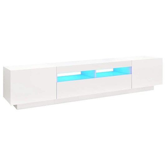 Large Modern White TV Cabinet | Engineered Wood | Big | TV Cabinet