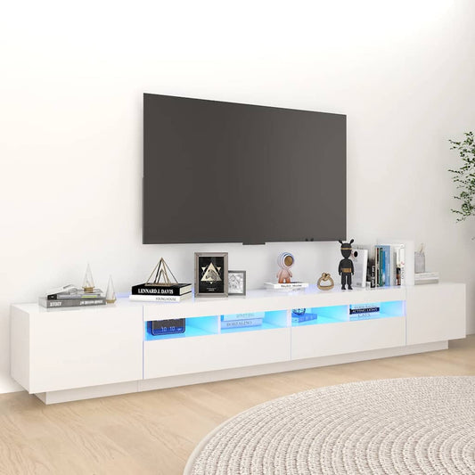 TV Cabinet | White | Engineered wood | 260 cm x 35 cm x 40 cm