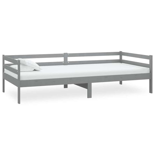 Day Bed without Mattress Grey Solid Wood Pine 90x200cm