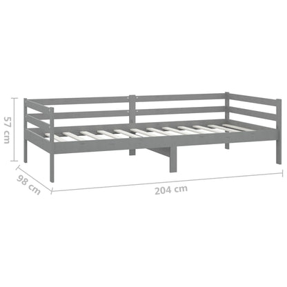 Day Bed | Grey | Solid pine wood | 90 x 200 cm