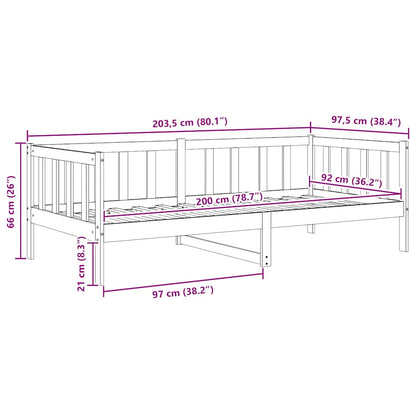 Day Bed | White | Solid pinewood | 90x200 cm