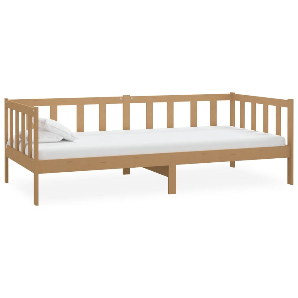 Day Bed Honey Brown Solid Pinewood 90x200 cm