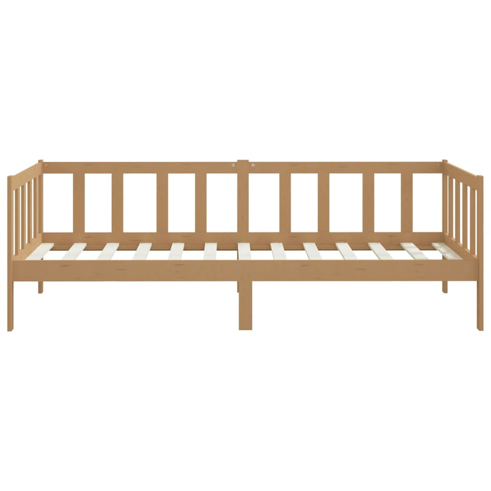 Day Bed Honey Brown Solid Pinewood 90x200 cm