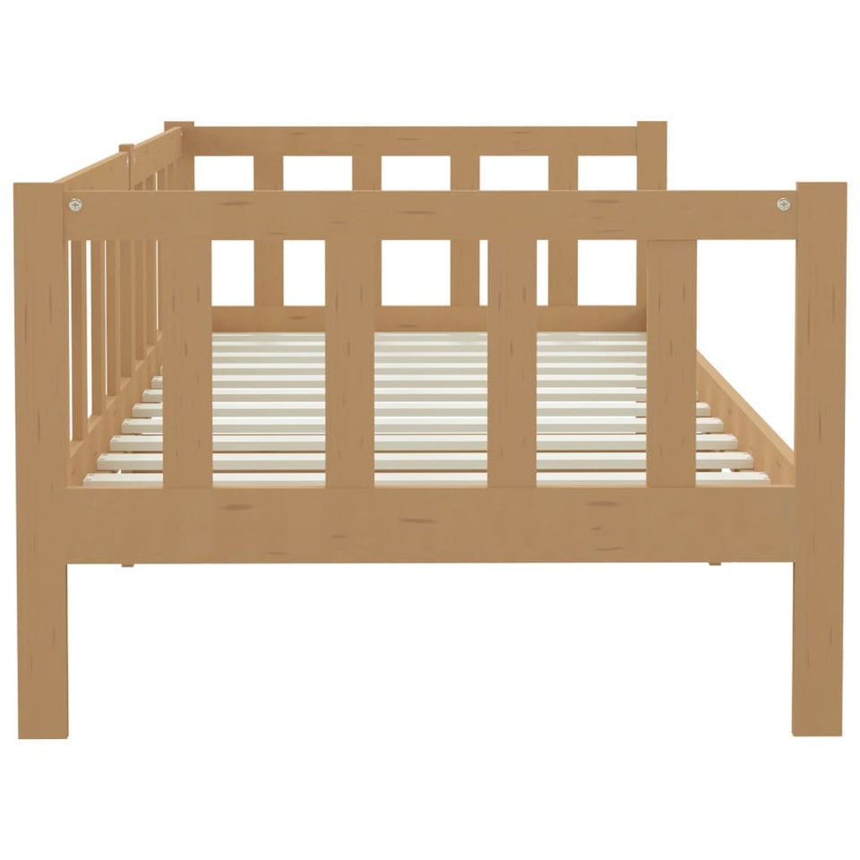Day Bed Honey Brown Solid Pinewood 90x200 cm