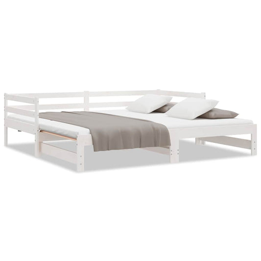 Pull-out Day Bed without Mattress White 2x(90x200)cm