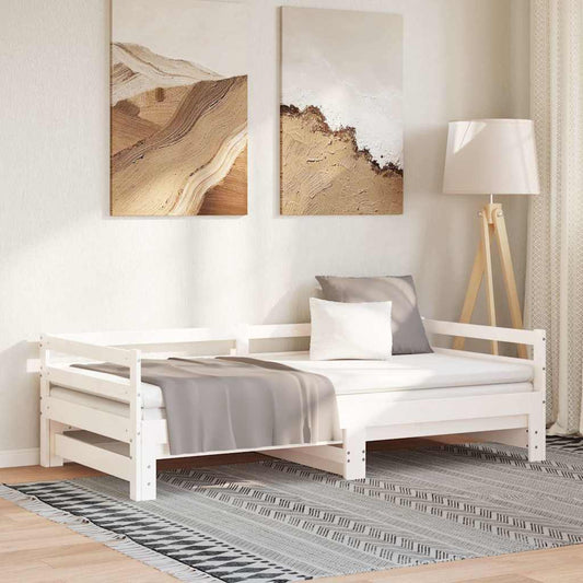 Pull-out Day Bed without Mattress White 2x(90x200)cm