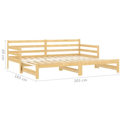 Pull-out Day Bed without Mattress 2x(90x200)cm