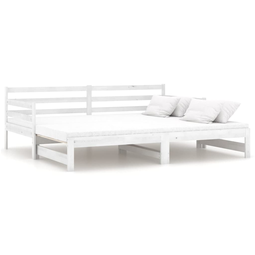 Pull-out Day Bed without Mattress White 2x(90x200)cm