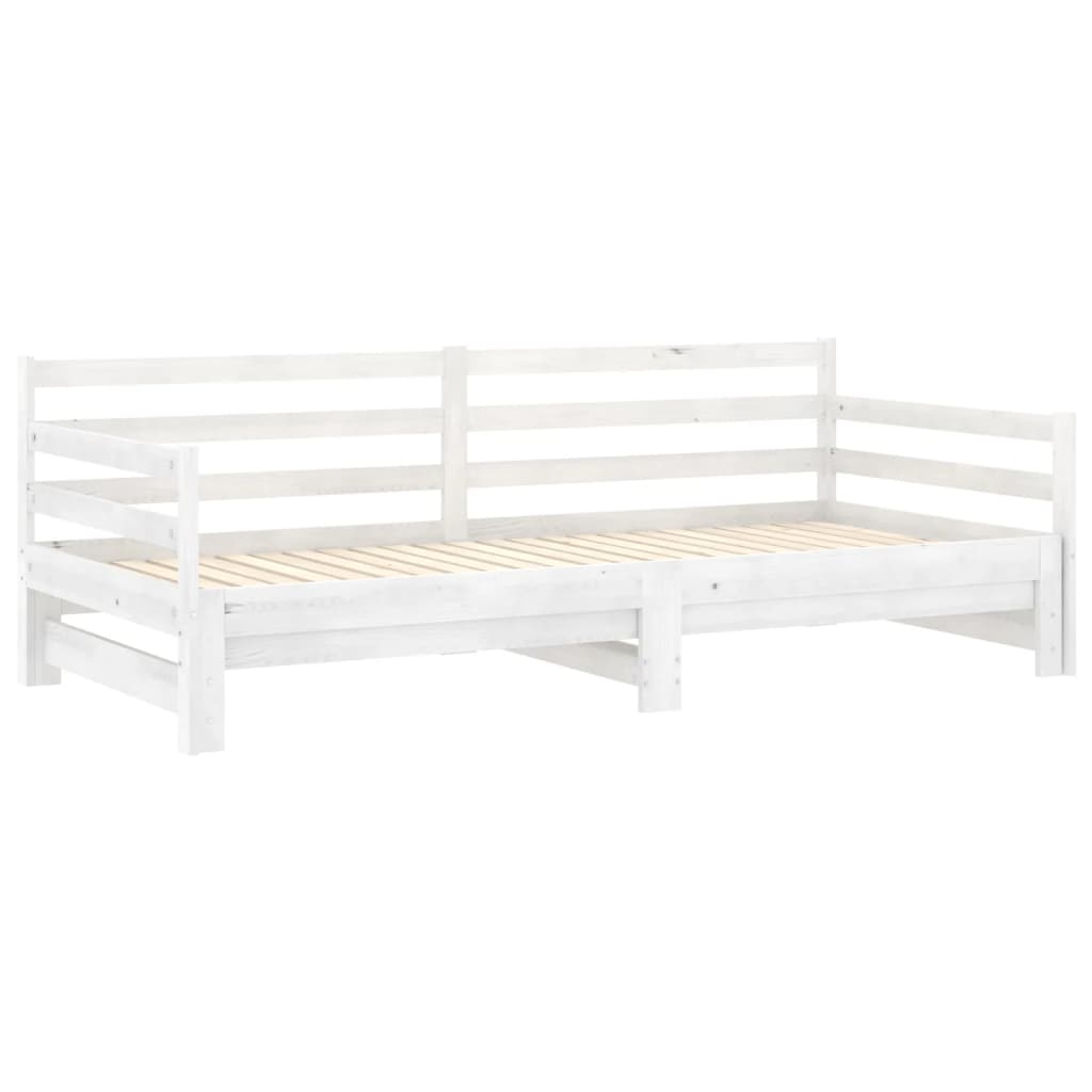 Pull-out Day Bed without Mattress White 2x(90x200)cm