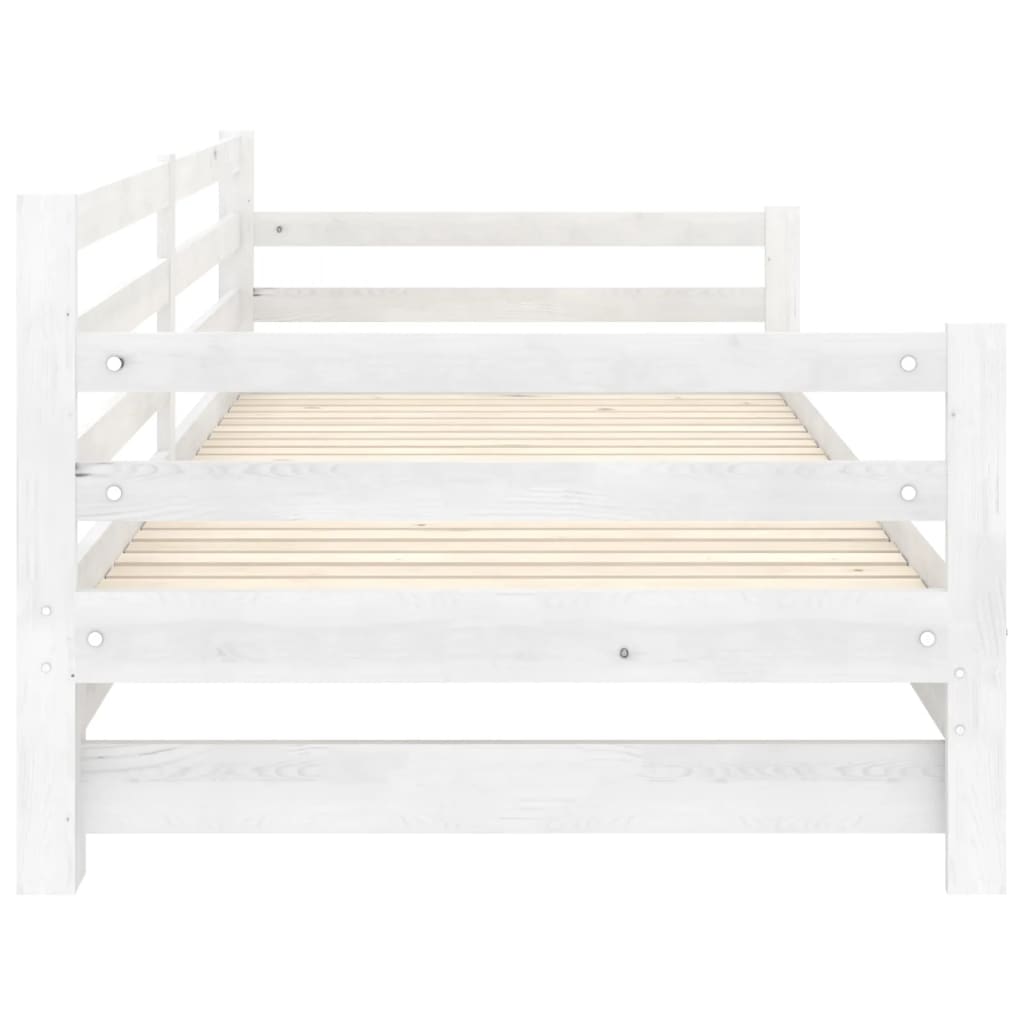 Pull-out Day Bed without Mattress White 2x(90x200)cm