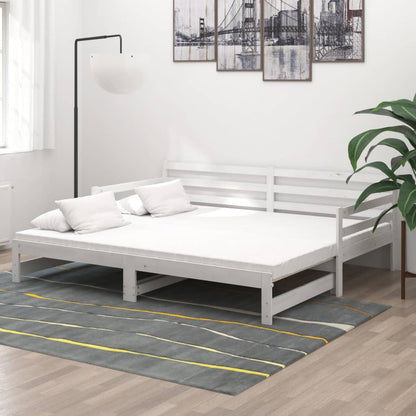 Pull-out Day Bed without Mattress White 2x(90x200)cm