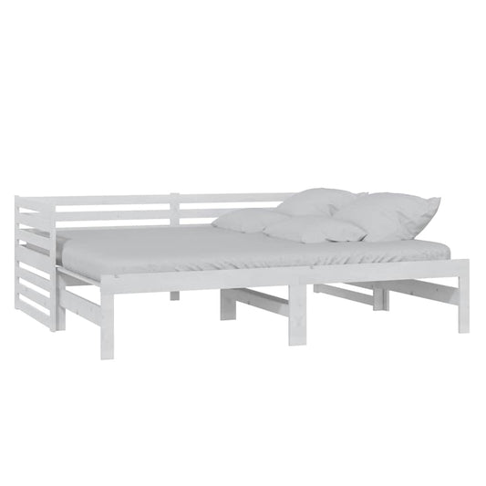 Pull-out Day Bed without Mattress White 2x(90x200)cm