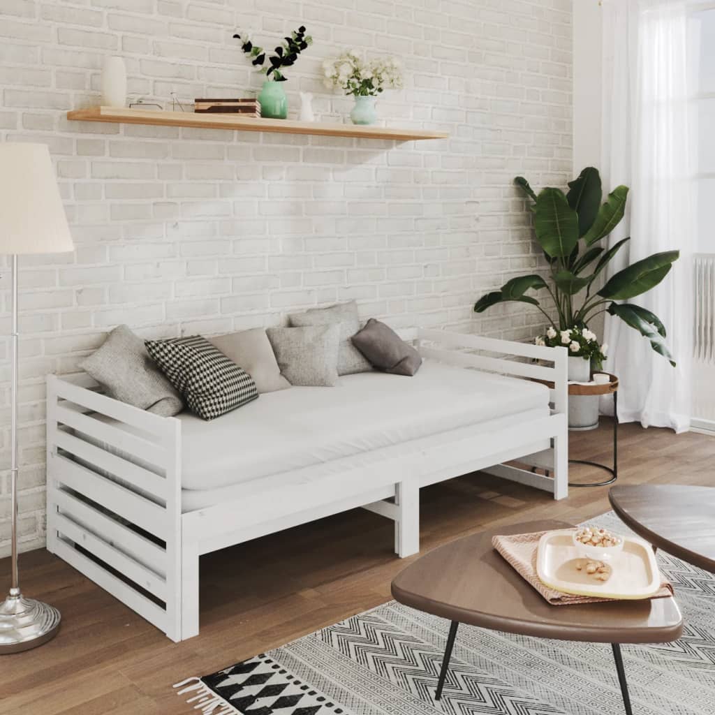 Day Bed | White | Solid pine wood | 2x