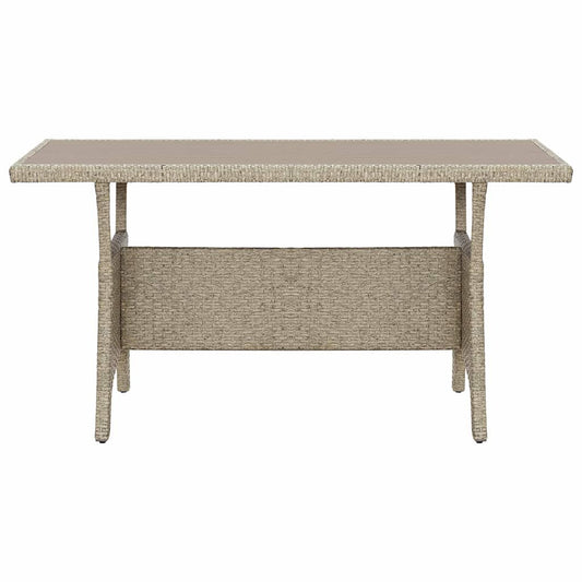 Garden Table | Grey | PE (polyethene) rattan | Medium |  Light Weight
