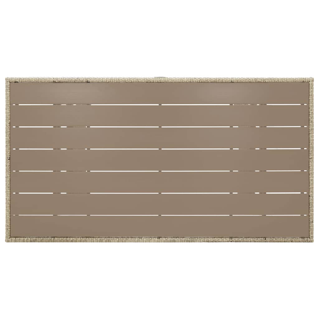 Garden Table | Grey | PE (polyethene) rattan | Medium |  Light Weight