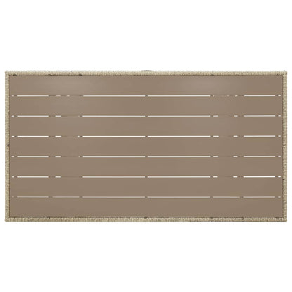 Garden Table | Grey | PE (polyethene) rattan | Medium |  Light Weight