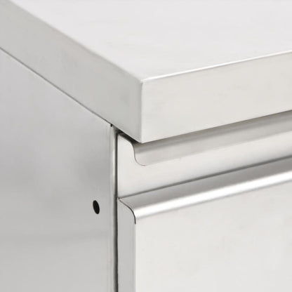 Commercial Kitchen Cabinets with 2 Drawers 2 pcs 50x60x96 cm