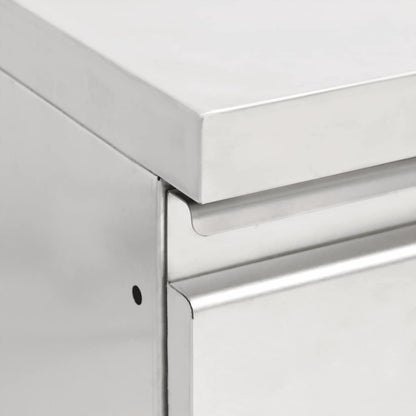 Commercial Kitchen Cabinets 2 pcs 50x60x96 cm Stainless Steel
