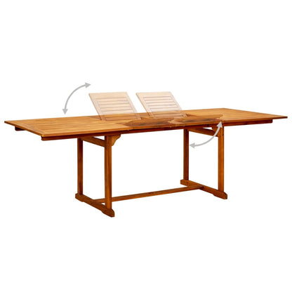 Garden Dining Table (160-240)x100x75 cm Solid Acacia Wood