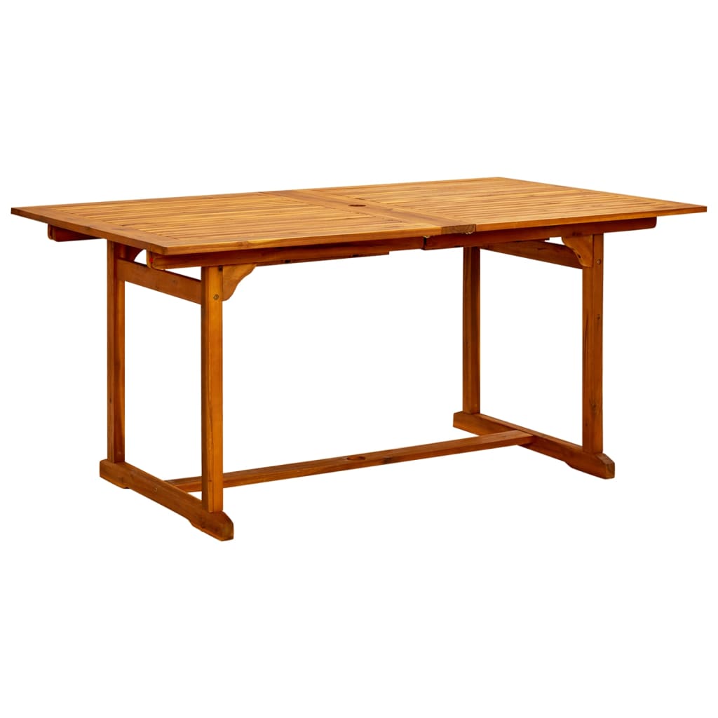 Garden Dining Table (160-240)x100x75 cm Solid Acacia Wood